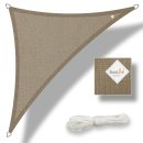 hanSe® Marken Sonnensegel Dreieck 3x3x3 m taupe