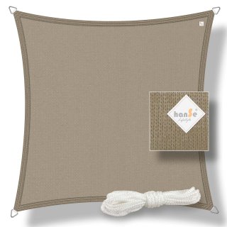 hanSe® Marken Sonnensegel Quadrat 2x2 m taupe